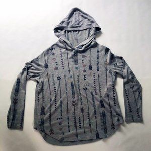 Aztec print light weight hood